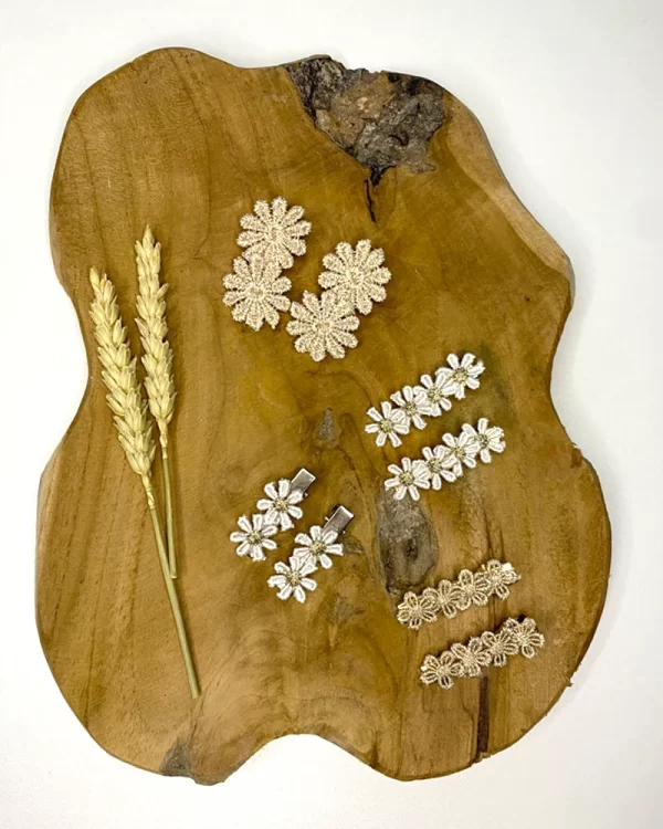 Alligatorclips Gouden Bloemen
