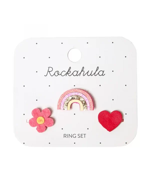 Hippy Rainbow Ring Set | Rockahula | 3 stuks