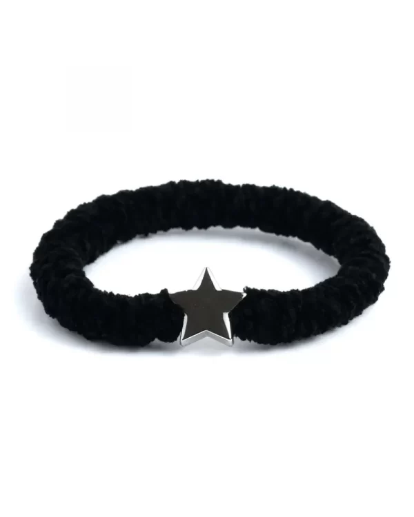 Charmz Black Velvet Silver Star