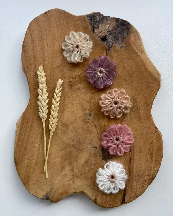 Antislipclipjes Wool flower