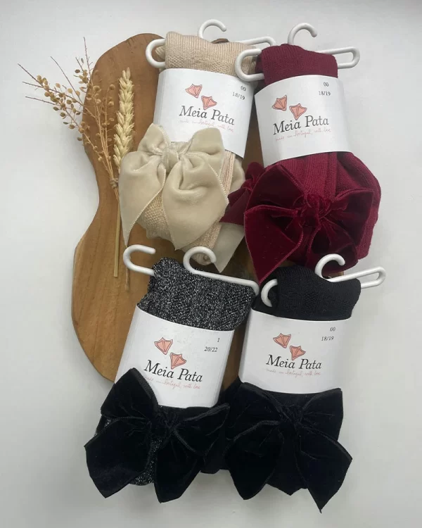 Maillots met Fluwelen strik - Meia Pata 2142C