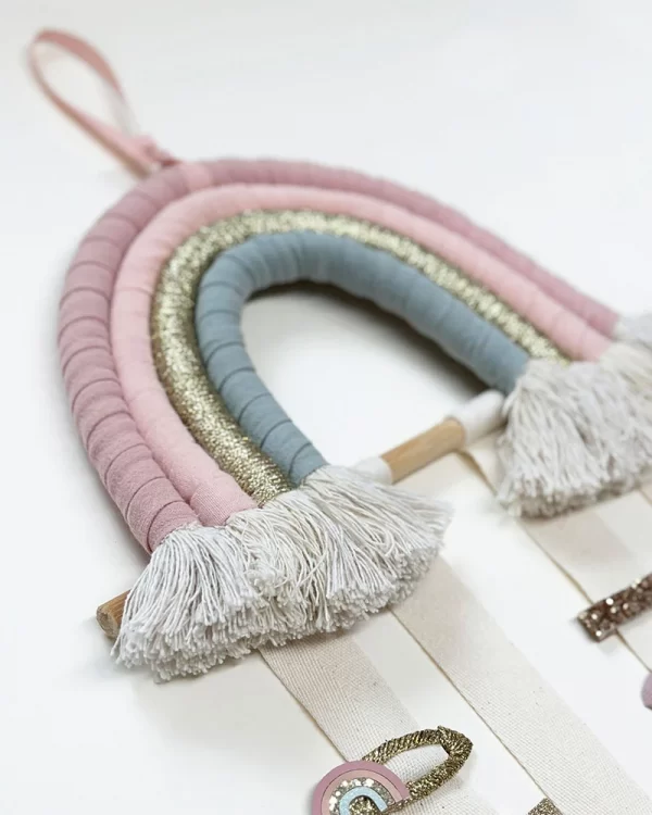 Regenboog haarspeldjes wandhanger - Afbeelding 2